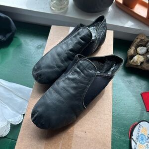 Capezio Black Kids Leather Slip-On Dance Shoes